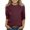 06# Red, variant on Girls Casual 3/4 Sleeve T Shirts Kids Crewneck Tops Fashion Striped Tees Vermilion,11-12 Years