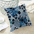 thumbnail image 4 of Navy Blue Summer Pillow Covers 18 x 18 Inch, Tropical Palm Leaf cheetah Spot Outdoor Decor Throw Pillows for Couch, Leopard Polka Abstract Art Decorative Pillowcase Linen Cushion Cover Set of 2, 4 of 6