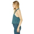 thumbnail image 3 of Ladies' Racerback Cropped Tank - HTHR DEEP TEAL - XL, 3 of 3