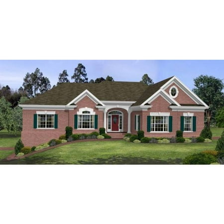 TheHouseDesigners-6253 Ranch House Plan with Basement Foundation (5 Printed