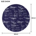 thumbnail image 6 of Math Equations Engineering Diagrams Navy Pattern Round Tablecloth 60"x60",Wrinkle Wipeable Table Cloth for Kitchen Dining Room Picnic Patio Party, 6 of 6