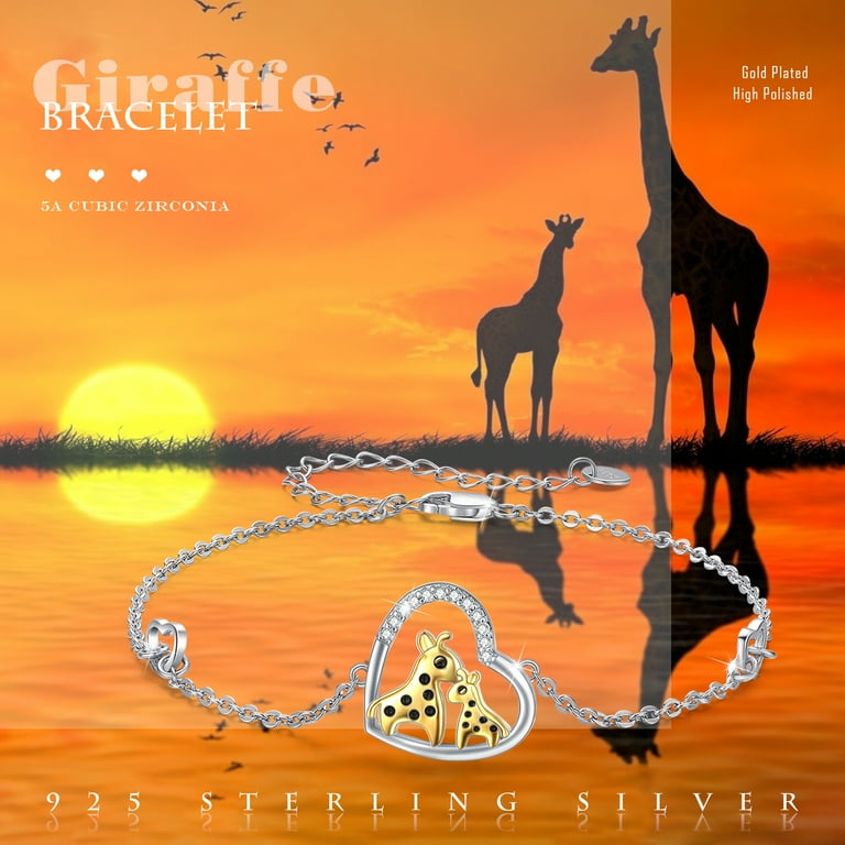 Silver giraffe bracelet deals