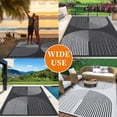 thumbnail image 4 of Garvee 8'x10' Outdoor Rug Carpet, Waterproof Reversible Patio Rug Portable Modern Indoor Outdoor Rug for RV Camping Balcony Deck Backyard, Black, 4 of 8