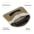 thumbnail image 4 of Faraday Bag, 2Pcs RFID Signal Blocking Pouch Wallet 7.87 Inch Anti-Tracking Anti-Spying, Khaki, 4 of 5