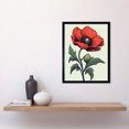 thumbnail image 2 of Anemone Flower Bloom Tattoo Ink Body Art Rockabilly Americana 50s Art Print Framed Poster Wall Decor 12x16 inch, 2 of 5