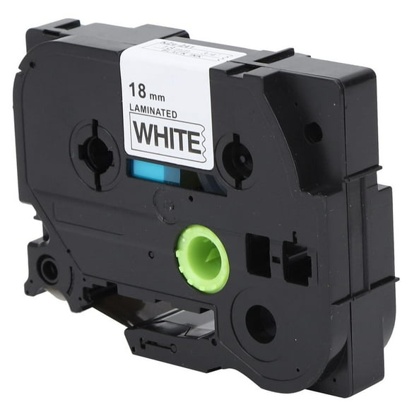 Zerodis 18mm Label Maker Laminated Tape Black On White, Compatible Label Tape Replacement Suitable For TZe-241/641 PT-18RZ/PT-E300