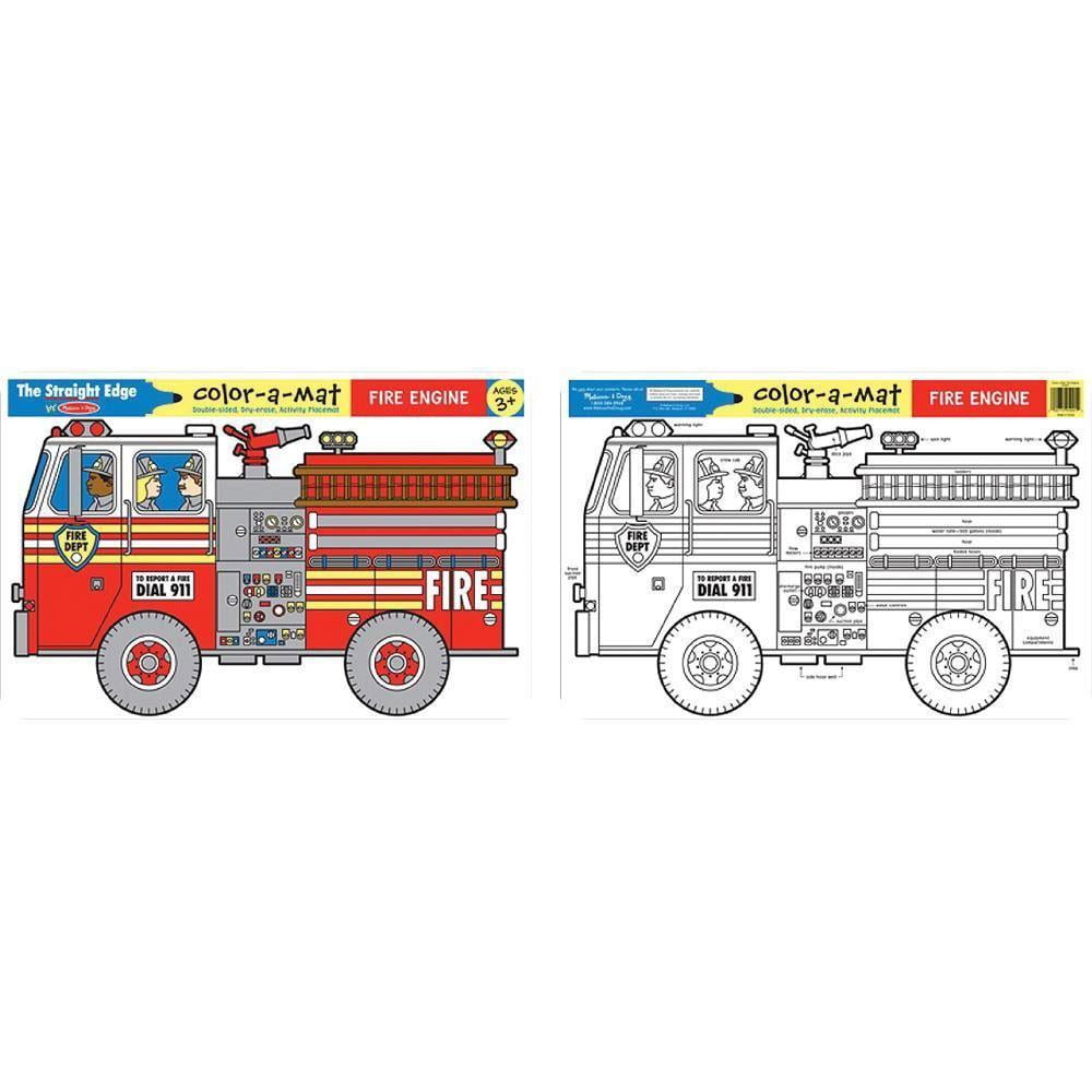 Fire Engine Color-A-Mat Fire Engine Color-A-Mat