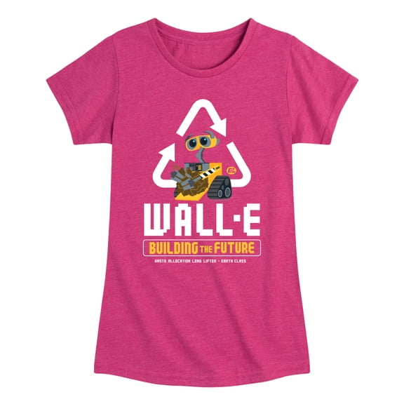 Disney Wall-E - Building Future Recycle - Toddler & Youth Girls Short Sleeve Graphic T-Shirt