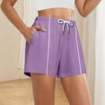 thumbnail image 6 of AherBiu Sweatshorts for Women Drawstring Elastic High Waisted Stretch Comfy Summer Shorts Homewear, 6 of 7
