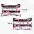 thumbnail image 4 of Binfone Flamingos Standard Size Pillowcase, Long Staple Pure Cotton Envelope Closure Pillow Cover,14"X20", 4 of 9
