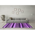 thumbnail image 3 of Ahgly Company Indoor Rectangle Solid Purple Modern Area Rugs, 7' x 9', 3 of 4