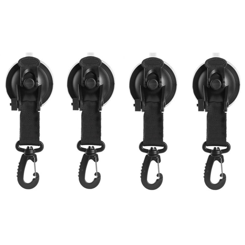 CyanOak 4 Pieces Car Tent Suction Cups Side Buckle Round/Triangular