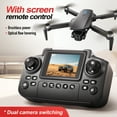 thumbnail image 5 of Brushless Motor RC Drones, Remote Control Screen, Optical Flow Positioning, HD Dual Cameras, 6-Ch Gyroscope, Foldable Drone Toy ,Toys Gifts,3 Battery,Black, 5 of 9