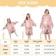 thumbnail image 4 of FORMRS Wearable Blanket Hoodie with Sleeves for Kids Cozy Flannel Sweatshirt, Cute Pink Halloween, 4 of 7