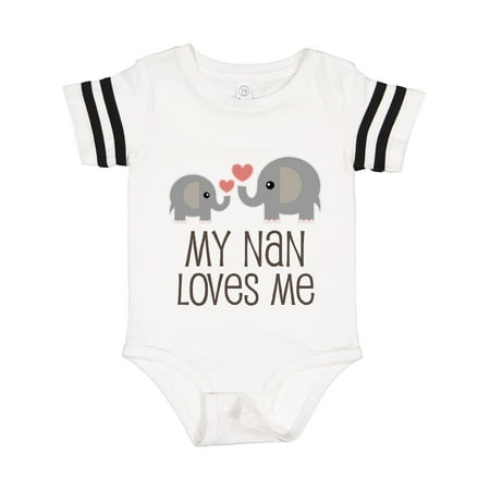 

Inktastic My Nan Loves Me Grandchild Gift Baby Boy or Baby Girl Bodysuit