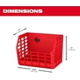 thumbnail image 5 of For Milwaukee 48-22-8342 PACKOUT Compact Wall Mounted Tool Storage Basket,Length 7 in Width 9.5 in Height 7 in Weight 1.02 lbs。, 5 of 8