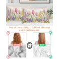 thumbnail image 4 of Satin Pillowcases King Size, Pink Tulip Summer Botanical Rustic Silk Pillow Cases for Hair and Skin with Zipper 2 Pack, Spring Floral Smooth Throw Pillow Covers for Sleeping, 20"x36", 4 of 6