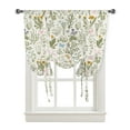thumbnail image 3 of Vintage Herbaceous Floral Texture Window Curtain for Living Room Kitchen Tie-up Roman Curtain Home Decor Balcony Blinds Drapes, 3 of 6