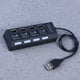 thumbnail image 5 of Portátil USB HUB 4 puertos USB 2.0 Datos de alta velocidad Hub Divisor USB para Windows XP / VISTA 7 8 10 PC portátil PC Ordenador (negro), 5 of 5