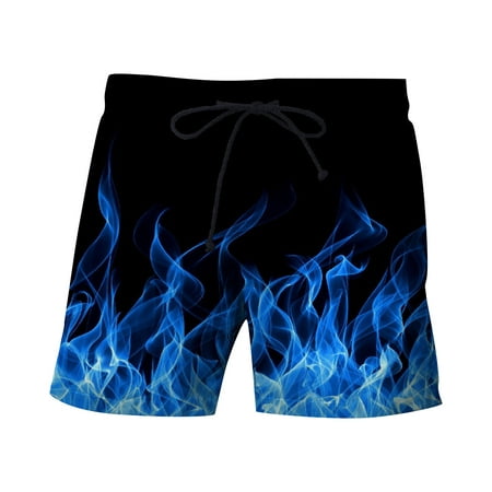 Feternal Flame Beach Pants Summer Men's And Women's 3D Shorts Funny Print Breathable Sports Swimming Pants Men's golf shorts men