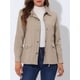 thumbnail image 2 of Chaqueta utilitaria ligera con bolsillos con solapa en la cintura con cordón para mujer Caqui Claro L, 2 of 5