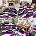 thumbnail image 5 of Modern Geometric Area Rugs 5'x7', Washable Small Throw Rugs for Laundry Room Playroom, Abstract Minimalist Lines Purple Black Indoor Outdoor Rug Non-Slip Low Pile Carpet Runner Reversible Floor Mats, 5 of 8