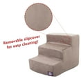 thumbnail image 3 of Majestic Pet Suede Pet Stairs 3 Steps Stone Machine Washable Removable Cover 18" x 16" x 15", 3 of 5