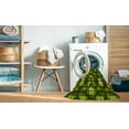 thumbnail image 2 of Ahgly Company Machine Washable Indoor Square Transitional Dark Forest Green Area Rugs, 3' Square, 2 of 7