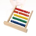 thumbnail image 2 of CIMAXIC Bead Counting Frame Wooden Small 5 Rows Intellectual Development Abacus Early Childhood Educational Toys,6.18"X5.91"X1.18", 2 of 4