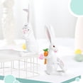 thumbnail image 4 of Easter Bunny Figurine Cartoon Cute Mother & Child Rabbit Desk Display Ornament Cute Rabbit Mom Holding a Little Rabbits Resin Easter Statue for Home and Office Tabletop Decor Supplies - (B), 4 of 9