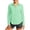 Mint Green, variant on Staron Women UPF50 Button Down Collared Long Sleeve Sun Protection Shirt Casual Comfy Vacation Beach Travel Loose Blouse, Gray XXL