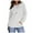 White, variant on Ribbed Zip Up Hoodies for Women 2025 Fall Winter Long Sleeve Plain Hooded Sweatshirt with Pockets Jacket Coat