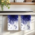 thumbnail image 7 of Modern Blue Kitchen Towels Set of 2, Gradient Floral Abstract Bohemian White Absorbent Dish Towels for Kitchen, Microfiber Hand Towel, Quick Drying Tea Towel for Cleaning Decorative Dishcloths, 7 of 7