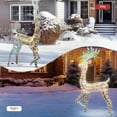 thumbnail image 3 of Recaceik 3 Piece Lighted Christmas Reindeer, Iridescent Christmas Deer Family Set, Indoor Outdoor Christmas Holiday Decoration, 3 of 5
