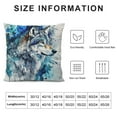 thumbnail image 5 of Orinice Wolf Graphic Decorative Throw Pillow Cover for Home Couch Living Room Bed Sofa - Short Plush Cushion Case 1PC 22x22in, 5 of 5