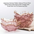 thumbnail image 2 of Qianha Mall 4pcs Sakura Plates Soy Sauce Dish, Sakura Shaped Glass Seasoning Dishes/Pink Appetizer Plates, Japanese Crystal Salad Bowls, Housewarming Gifts, 2 of 9