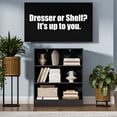 thumbnail image 3 of 3 Drawers Dresser with Fabric PU Drawer, Organizer Dresser with Wood Frame , Small Chest of Drawers for Closet, Living Room, Hallway, Bedroom Black, 3 of 9