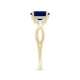 thumbnail image 3 of ANGARA Lab Grown 1.55 Ct Blue Sapphire Hidden Engagement Ring for Women in 14K Yellow Gold (Size-8x6mm) | September Birthstone, Anniversary, Jewelry Gift for Women | Lab-Grown Blue Sapphire Ring, 3 of 8