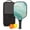Black, variant on Pickleball Paddles Set Of 1, Fiberglass Surface, Turquoise Marble Pattern, 1 Paddle, 2 Balls & Bag
