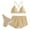 Beige, variant on Women's 3-Piece Bikini Set Cross Back Top, Bikini Bottom and Swim Shorts - Adjustable Ties for Beach