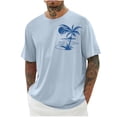 thumbnail image 1 of SDNall Shorts pour Hommes Imprimé Col Rond Mode Décontractée Manches Courtes Blouses Chemises Chemises pour Hommes, Tee-Shirts Manches Longues pour Hommes, Chemises Manches Longues pour Hommes, 1 of 5