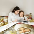 thumbnail image 4 of Castle Fairy Xmas Santa Claus 7 Pieces Bedding Comforter Set for Teens Girls Boys,Happy New Year Full Bedding Set Lightweight,Merry Christmas Fitted Sheet Flat Sheet,Luxury Bedroom Decor, 4 of 8