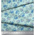 thumbnail image 2 of Soimoi Silk Fabric Scorpion Grasses Floral Print Sewing Fabric Yard 42 Inch Wide, 2 of 3