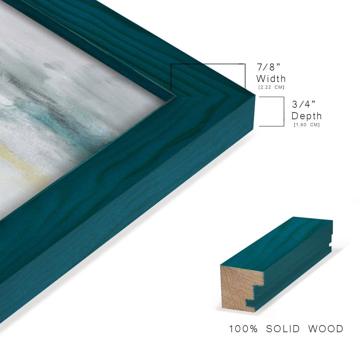 Rising I - Framed Print w/glass - Ocean Blue