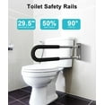 thumbnail image 5 of Handicap Grab Bars Rails 23.6 Inch Toilet Handrails Bathroom Safety Bar Hand Support Rail Handicapped Handrail Accessories for Seniors Elderly Disabled Mounted Bath Grips (Aluminum-60cm-2pcs), 5 of 14