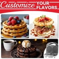 thumbnail image 4 of Waffle Maker SugarWhisk Doble Mini de 4" Antiadherente, 4 of 7