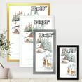 thumbnail image 4 of Designart 'Two Deers With Winter Cottage' Farmhouse Framed Art Print, 4 of 4
