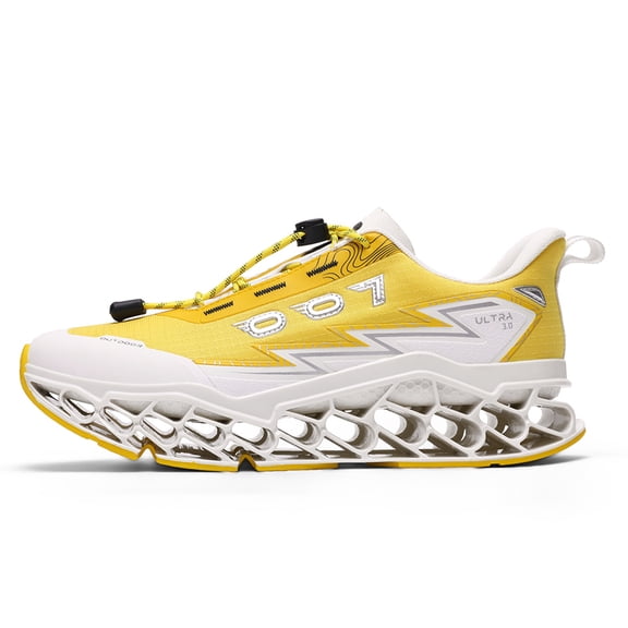 Men's Lightweight Trail Running Shoes, Breathable Mesh Athletic Sneakers with Honeycomb Cushion Sole for Outdoor Hiking and Casual Wear
