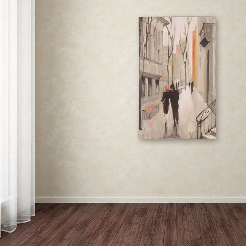 Trademark Fine Art "Village Promenade Neutral" Canvas Art by Julia Purinton