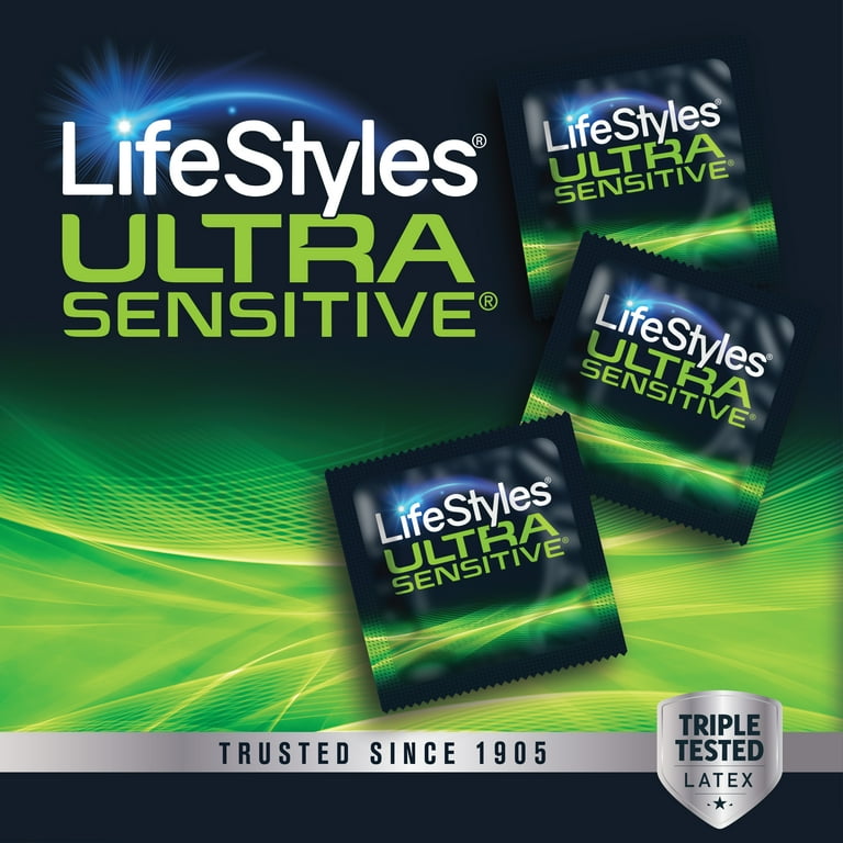 Lifestyles Ultra Sensitive Lubricated Latex Condoms, 12 Count HSA/FSA  Eligible